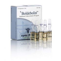 Compro Boldebolin 10 x 1ml (250mg/ml) on-line Prodotto: Boldebolin 10 x 1ml (250mg/ml)  Ogni unità di ordine contiene: Boldebolin 10 x 1ml (250mg/ml)  Sostanza attiva: Boldenone Equipoise  Produttore / Marca: Alpha Pharma