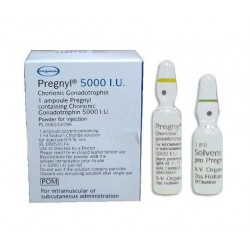 Acheter Pregnyl 5.000 UI en ligne Produit : Pregnyl 5.000 U.i.  Chaque unité contient : Pregnyl 5.000 U.i.  Substance active : HCG  Fabricant / marque : Organon