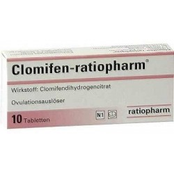 Buy Clomifen 10x 50mg online Product: Clomifen 10x 50mg  Each order unit contains: Clomifen 10x 50mg  Active substance: Clomiphene  Manufacturer / Brand: Ratiopharm