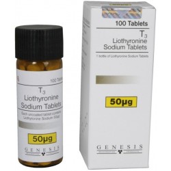 T3 Tabletten 100 x 50mcg online kaufen Produkt: T3 Tabletten 100 x 50mcg  Jede Bestellung Einheit enthält: T3 Tabletten 100 x 50mcg  Wirkstoff: Liothyronine Natrium T3  Hersteller / Marke: Genesis