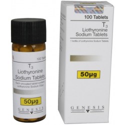 Buy T3 Tablets 100x 50mcg online Product: T3 Tablets 100x 50mcg  Each order unit contains: T3 Tablets 100x 50mcg  Active substance: Liothyronine Sodium T3  Manufacturer / Brand: Genesis
