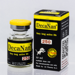 Buy DecaNan 10ml 250mg/ml online Product: DecaNan 10ml 250mg/ml  Each order unit contains: DecaNan 10ml 250mg/ml  Active substance: Nandrolone  Manufacturer / Brand: LA Pharma Srl