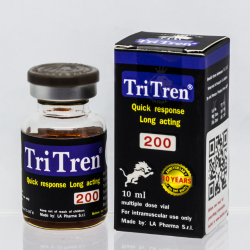 Acquista TriTren 10ml 200mg/ml on-line
Prodotto: 10ml 200mg/ml TriTren
Ogni unità di ordine contiene: TriTren 10 200mg/ml
Principio attivo: Trenbolone
Produttore / Marca: LA Pharma s.r.l.